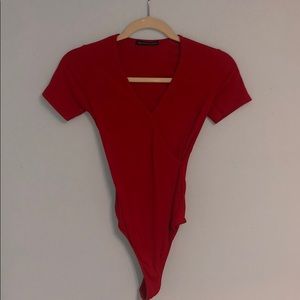 Brandy Melville Red Bodysuit